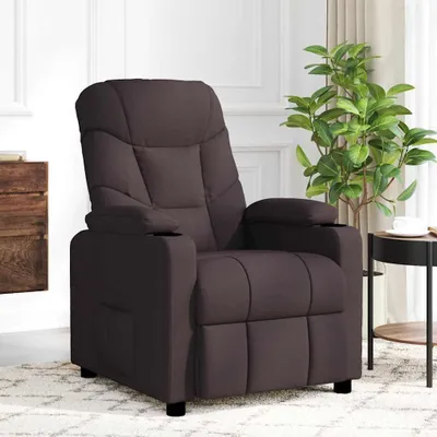 Produktbild von vidaXL Massagesessel Dunkelbraun Stoff