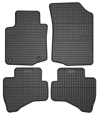 Produktbild von Gummi-Fußmatten für Peugeot 107 2005-2014 (Schrägheck) – 4-tlg, Schwarz, passgenau – Wielganizator SolidPRO
