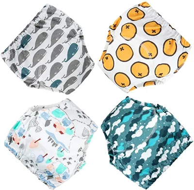 Produktbild von Baby Trainerhosen Töpfchentraining Unterwäsche Windeln Windelhose zum Toilettentraining Töpfchentraining, 4 Stück（110）