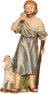 Produktbild von FADEDA Hirte   / Höhe:11 cm / handbemalt / detailgetreue Krippen Figuren - Weihnachten Tisch Dekoration Krippe Zubehör