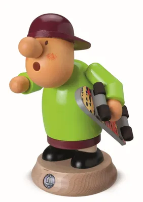 Obrázok produktu pre Fajčiaca figúrka fajčiar Müllerchen skateboardista (ŠxV):12x16cm NOVINKA