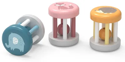 Produktbild von VIGA POLARB Holzrassel – Sensorischer Montessori-Ball für Babys ab 0 Monaten