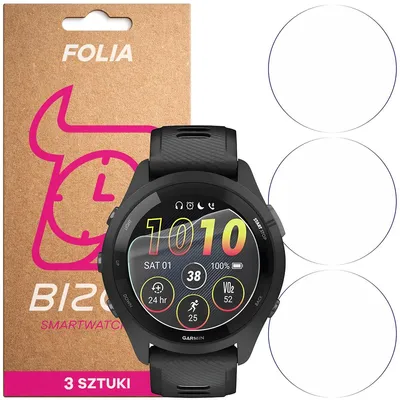 Produktbild von 3x Schutzfolie für den Bildschirm für Garmin Forerunner 265, Bizon Watch HydroFlex