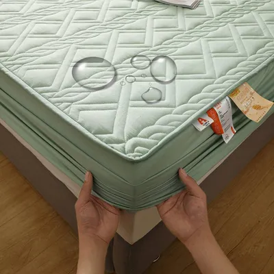 Obrázek produktu pro Prostěradlo na boxspring, rozměry 120 x 200 cm, voděodolné, světle zelené barvy