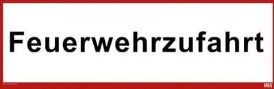Produktbild von Schild Feuerwehrzufahrt 590x210mm ALU 3mm