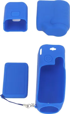 Productafbeelding van 4-in-1 beschermhoes voor de Osmo Pocket 3, siliconen beschermhoes voor scherm en lens, actiecamera-accessoire set met schouderband, blauw