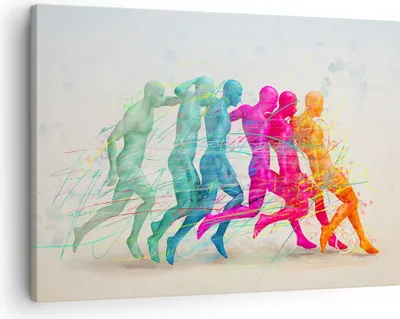 Produktbild von Bild auf Leinwand - Leinwandbild - Spieler Ziel tröpfeln Energie - 70x50cm - Wand Bild - Wanddeko - Leinwanddruck - Bilder - Kunstdruck - Wanddekoration - Leinwand bilder - Wandkunst - AA70x50-3177