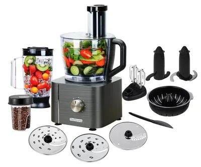 Produktbild von Küchenmaschine, 6-in-1 Funktionalität, leistungsstarker Motor, Grau, EU