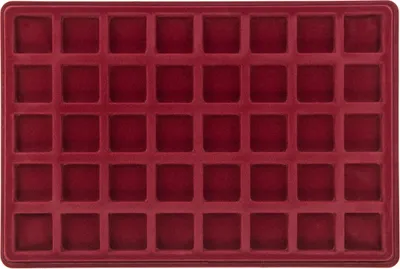 Produktbild von MC.Sammler Münzentableau Münztableau mit Schutzdeckel für 40 Münzen - 32mm x 32mm - z.B für 1 Euro, 2 Euro | Münzkoffer | Münzkassette | verschiedene Varianten zur Auswahl