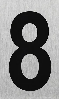 Produktbild von Aluminium Türschild " 8 " 100x60mm