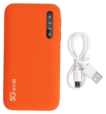 Zdjęcie produktu dla Mobilny hotspot 5G, przenośny, szybki, dwuzakresowy router WiFi6 z gniazdem kart SIM, obsługujący 16 urządzeń, bateria 6100 mAh