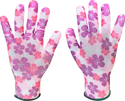 Produktbild von VERTO Gartenhandschuhe mit PolyurethanBeschichtung - Rosenmuster - Größe 9
