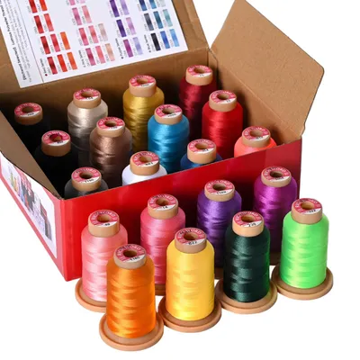 Productafbeelding van Set van 20 Kleuren Borduurgaren 800M voor Borduurmachines