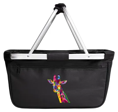 Produktbild von Huuraa Einkaufskorb Giraffe Colorful 20 Liter Black faltbarer Tragekorb Geschenkidee