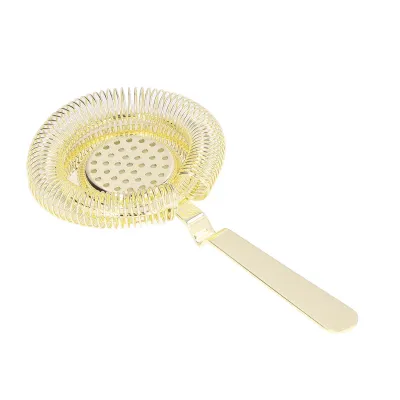 Imagen del producto de Colador para cócteles de acero inoxidable, de alta calidad, para filtrar finamente, ideal para barmans, restaurantes, fiestas (color dorado)