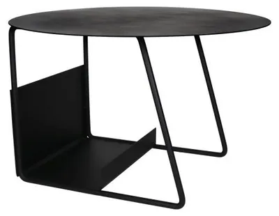 Productafbeelding van Pomax verstelbare salontafel, zwart, Ø 55 x H 35 cm