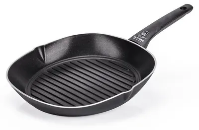 Obrázek produktu pro Moneta 0005551428, Čtverec, Grilovací pánev, Černá, Recy, Hliník, Keramický, Plyn, Halogen, Indukční, Utěsněná plotna