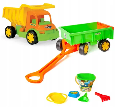 Produktbild von Wader Gigant Kipper mit Anhänger für Kinder Sandspielzeug