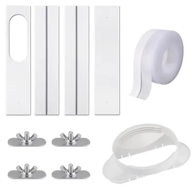 Fensterset für Klimaanlage, PVC, verstellbar, für 13 cm Schlauch