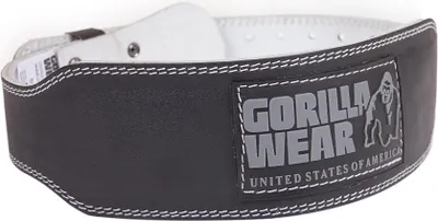 Zdjęcie produktu dla Wyściełany skórzany pas do podnoszenia ciężarów Gorilla Wear, 10,2 cm, S/M