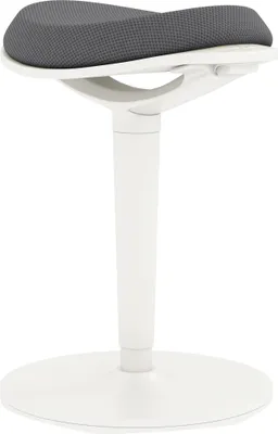 Zdjęcie produktu dla Taboret HOMCOM, ergonomiczny taboret biurowy, regulowana wysokość 56,5-71,5 cm, krzesło obrotowe do biura, gabinetu, siatka, szary