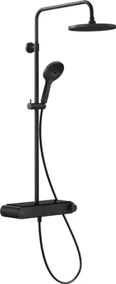 Produktbild von Duravit Shower Systems Duschsystem Shelf 1050, MinusFlow Brausethermostat, Schwarz Matt, TH4382008046
