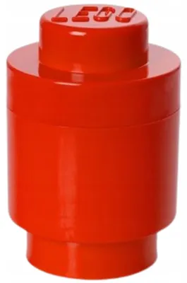 Image de Boîte de rangement ronde LEGO 1 rouge