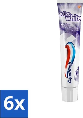 Produktbild von Aquafresh Zahnpasta – Whitening – Strahlend weiße Zähne – 100 ml - Vorteilspack - 6 Stücke