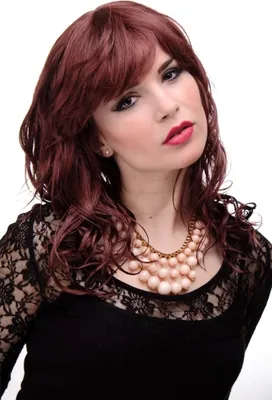 Produktbild von WIG ME UP Wellige halblange Perücke Braun Rostbraun 5019-35