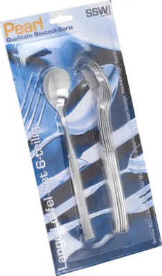 Produktbild von SSW Pearl Löffel-Set Latte Macchiato, Edelstahl, seidenmatt  6-teilig