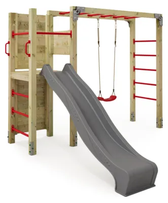 Produktbild von Klettergerüst Wickey FIT Cross 662 mit Rutsche und Schaukel in Anthrazit