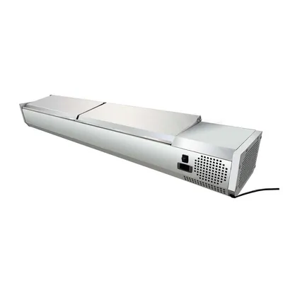 Produktbild von Kuehlaufsatzvitrine GN 1/4, 180 x 34, Edelstahldeckel