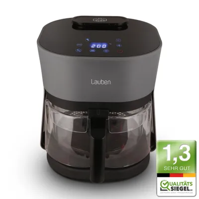 Produktbild von Lauben Glass&SteamAir® Fryer 4500BG, Heißluftfritteuse mit Glasfrittierkorb, 1300 W, 8 Programme, 4,5 Liter, Dampffunktion, 360° Heißluftzirkulation