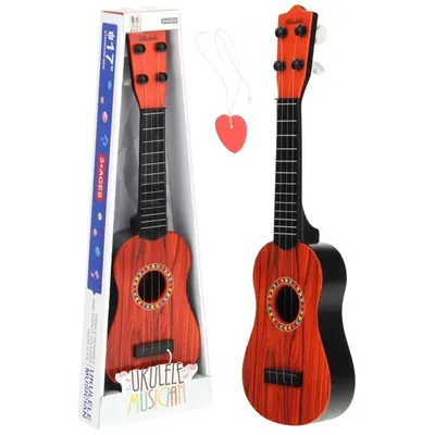 Zdjęcie produktu dla Gitara ukulele dla dzieci Kostka do gry - czerwona