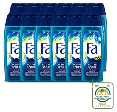 Obrázok produktu pre 12 kusov deodorantu Fa Men Active Sport vo spreji - 150 ml - balenie