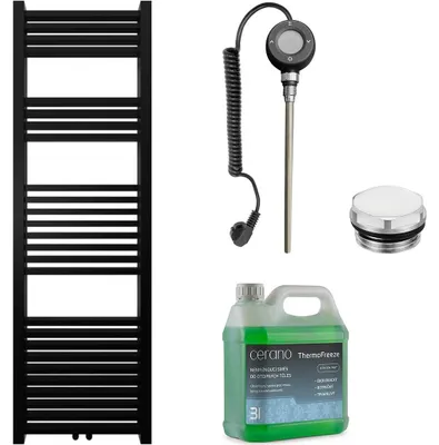 Image de VitrocéramiqueO - Ensemble de radiateurs électriques pour salle de bains Franko - WIFI - 300 W - noir mat - 1600 x 500 mm