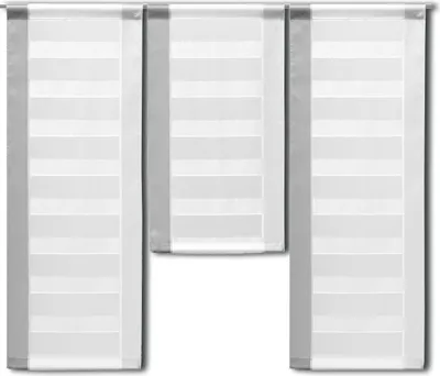 Produktbild von Design Mini Flächenvorhang Set braun beige Schiebevorhang Schiebegardine 2222