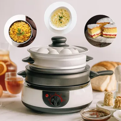 Image de Multicooker 1,5 litre - 8 fonctions : cuisson à la vapeur, cuisson, friture, cuisson, rôtissage