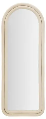 Image de Miroir mural Cloe XL avec cadre en velours crème