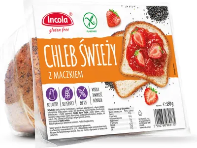 Produktbild von Glutenfreies Brot mit Mohn (350g) - Ohne Weizenmehl, laktosefrei, sojafrei | glutenfreie n
