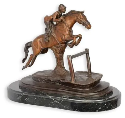 Produktbild von A Bronze Sculpture Of A Horse And Rider
