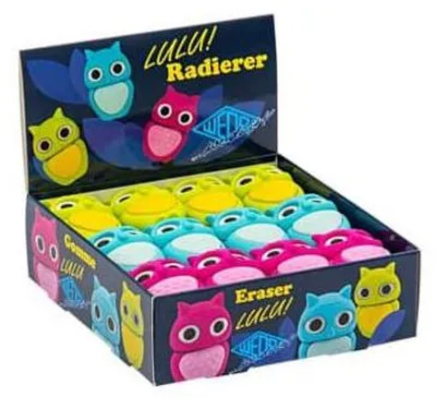 Image de WEDO Gomme plastique Hibou "LULU" couleur au hasard (1 pièce)