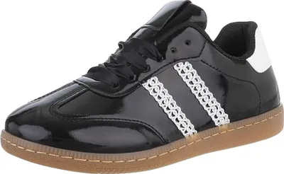 Produktbild von Ital-Design Damen Freizeitschuhe  Textiloptik, Lederoptik Sneakers Low 88828516 Schwarz Gr.  40