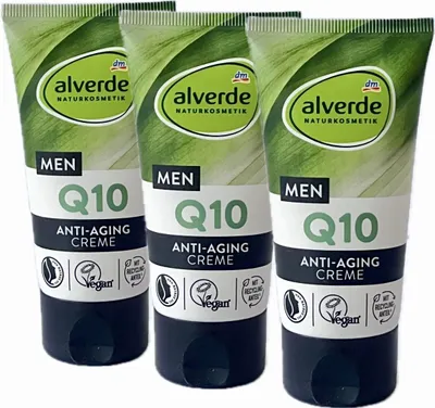 Produktbild von 3 x  alverde MEN - Anti Aging Gesichtscreme Q10 (3 x 50 ml)