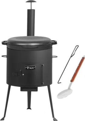 Immagine prodotto di BBQ-Toro kazan in ghisa 19 L con forno kazan Ø 39,5 cm, pentola in ghisa con coperchio, bollitore per gulasch, pentola da fuoco