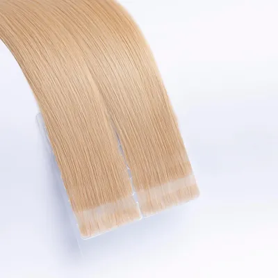 Produktbild von chaarmant Tape In Extensions Invisible Echthaar 55 cm 25 g – Haarverlängerung Savannah Blond
