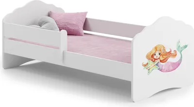 Zdjęcie produktu dla Łożko dziecięce FALA z barierką 160x80 Syrenka