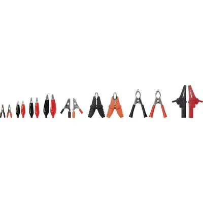 Produktbild von VOLTCRAFT 1417395 Krokodilklemmen-Set Schwarz, Rot Länge: 230 mm 42 St.
