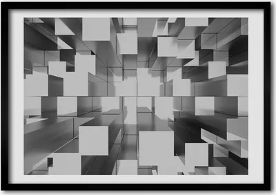 Produktbild von Bild - Bilder - Bilderrahmen - 70 cm x 50 cm - MDF-Rahmen, Wandkunst Abstraktion Hintergrund