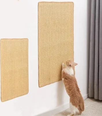 Produktbild von Famanu Kratzmatte für Katzen - 2 Stück, groß 30 x 60 cm, aus Sisal
